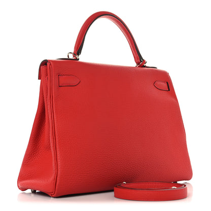 Hermes Togo Kelly Retourne 32 Rouge Casaque 3 of 12