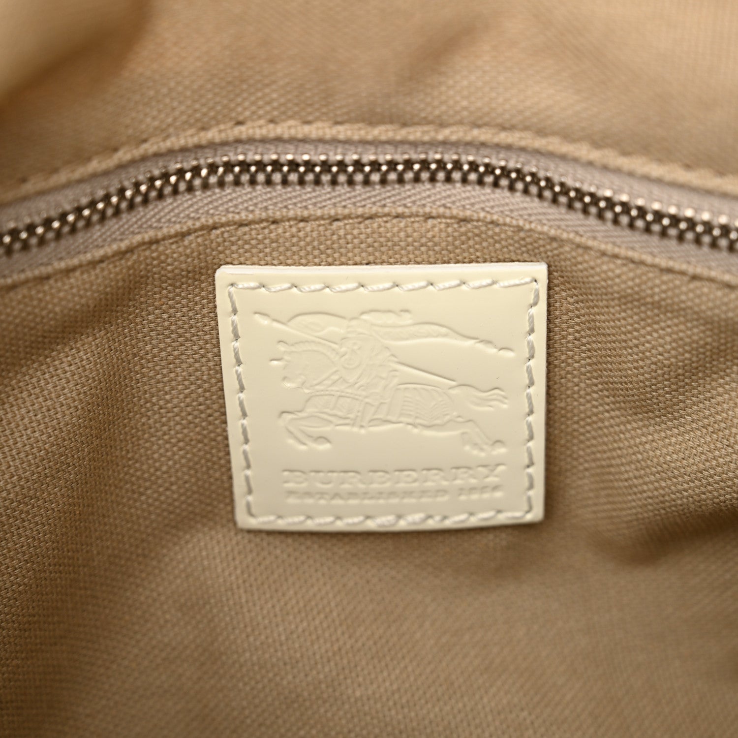 Burberry Patent Nova Check Heart Small Chester Bowling Bag White 6 of 11