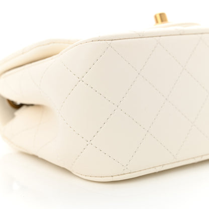 Chanel Lambskin Quilted Mini Pearl Crush Flap White 9 of 11