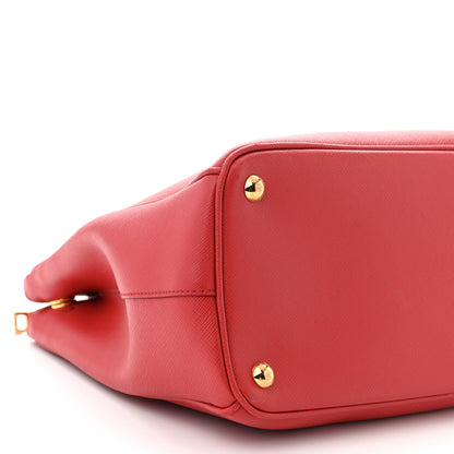Prada Saffiano Small Galleria Double Zip Tote Fuoco 9 of 15