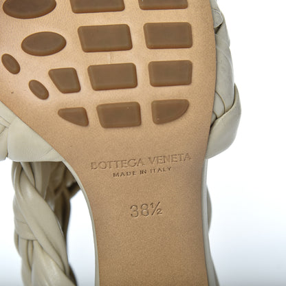 Bottega Veneta Shiny Nappa Intrecciato The Board Sandals 38.5 Wax 6 of 7