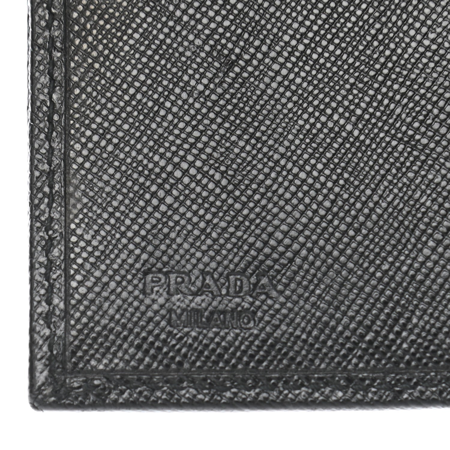 Prada Saffiano Metal Tri-Fold Wallet Black 6 of 9