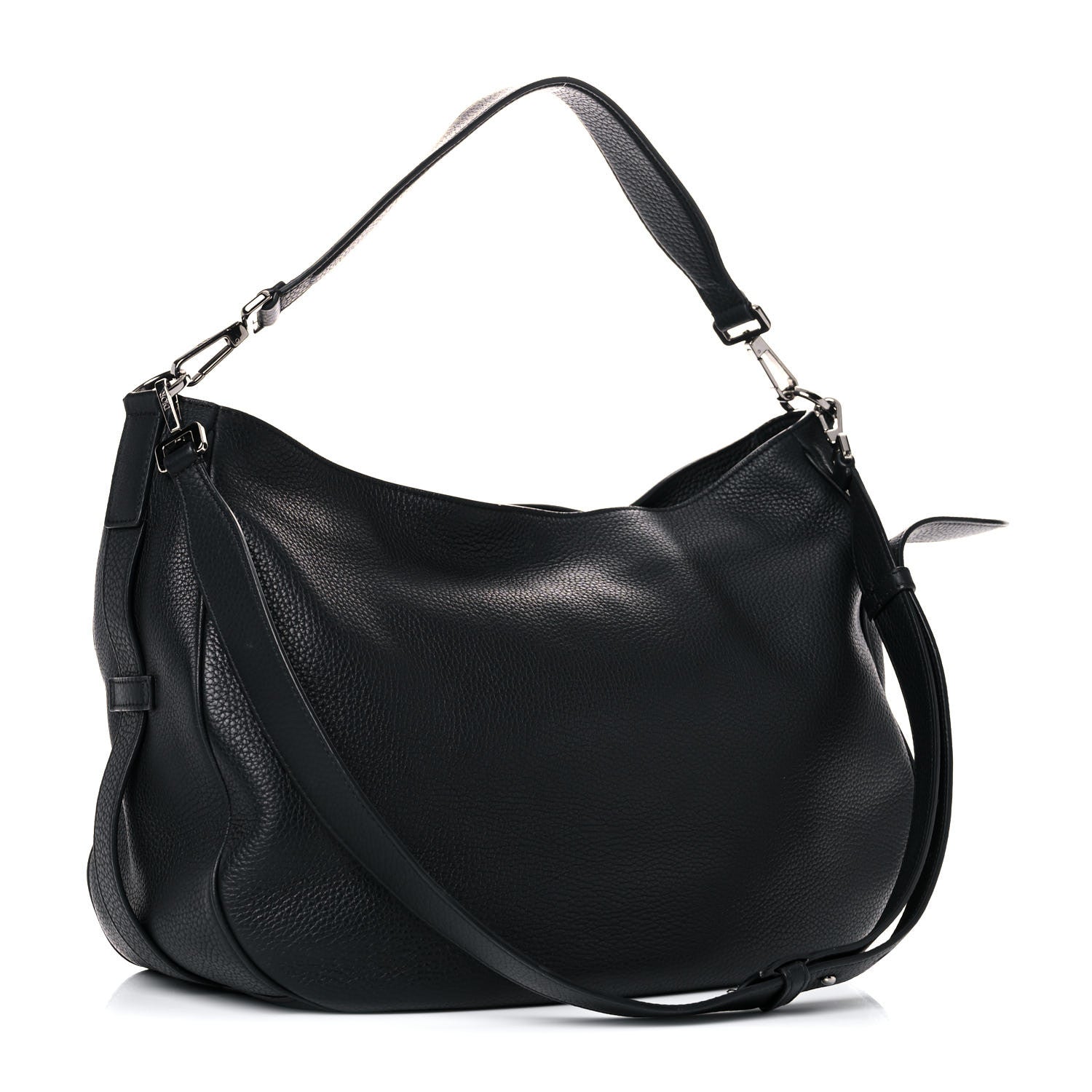 Christian Dior Grained Calfskin Saddle Soft Bag Black 3 of 15