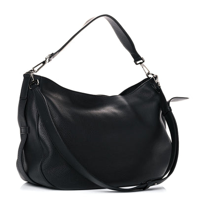 Christian Dior Grained Calfskin Saddle Soft Bag Black 3 of 15