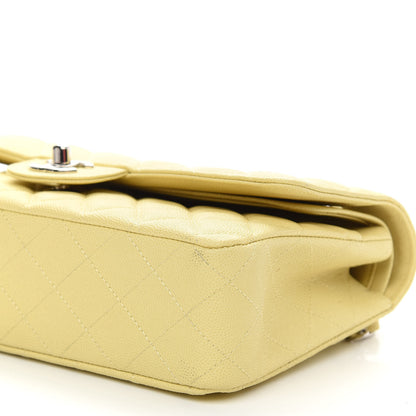 Chanel Caviar Quilted Medium Double Flap Light Yellow 5 of 8