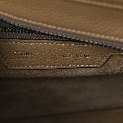 Celine Drummed Calfskin Micro Luggage Dune 6 of 10