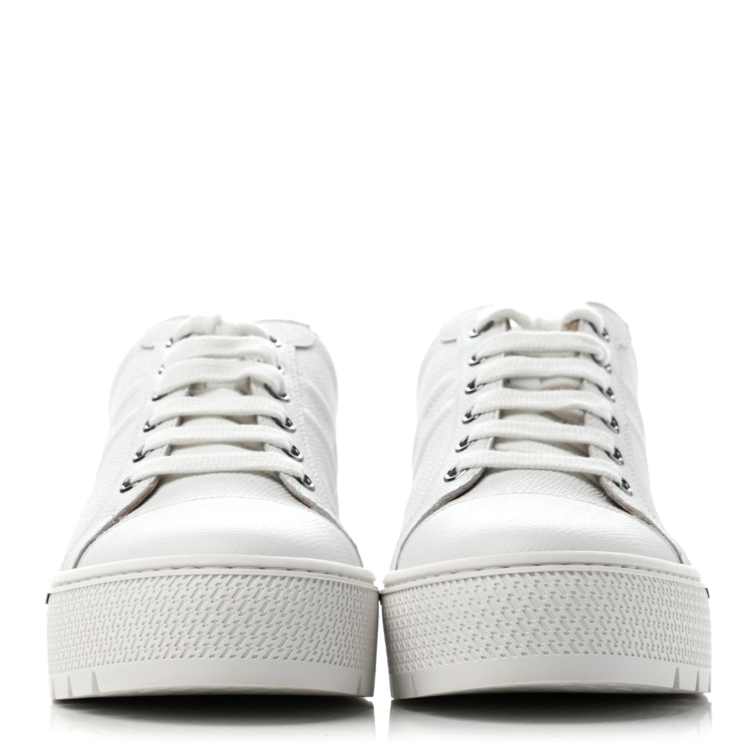 Hermes Epsom Womens Voltage Sneakers 36 White Black 2 of 7