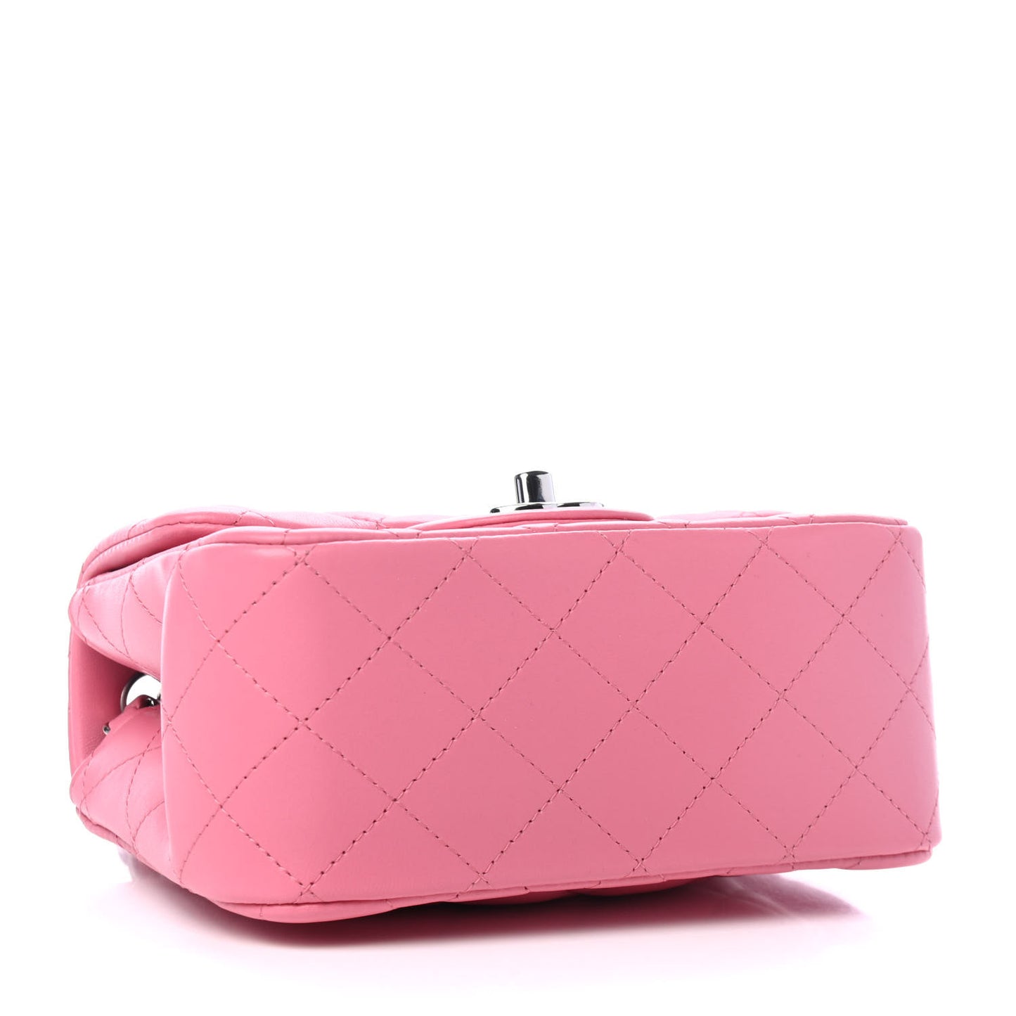 Lambskin Quilted Mini Square Flap Pink