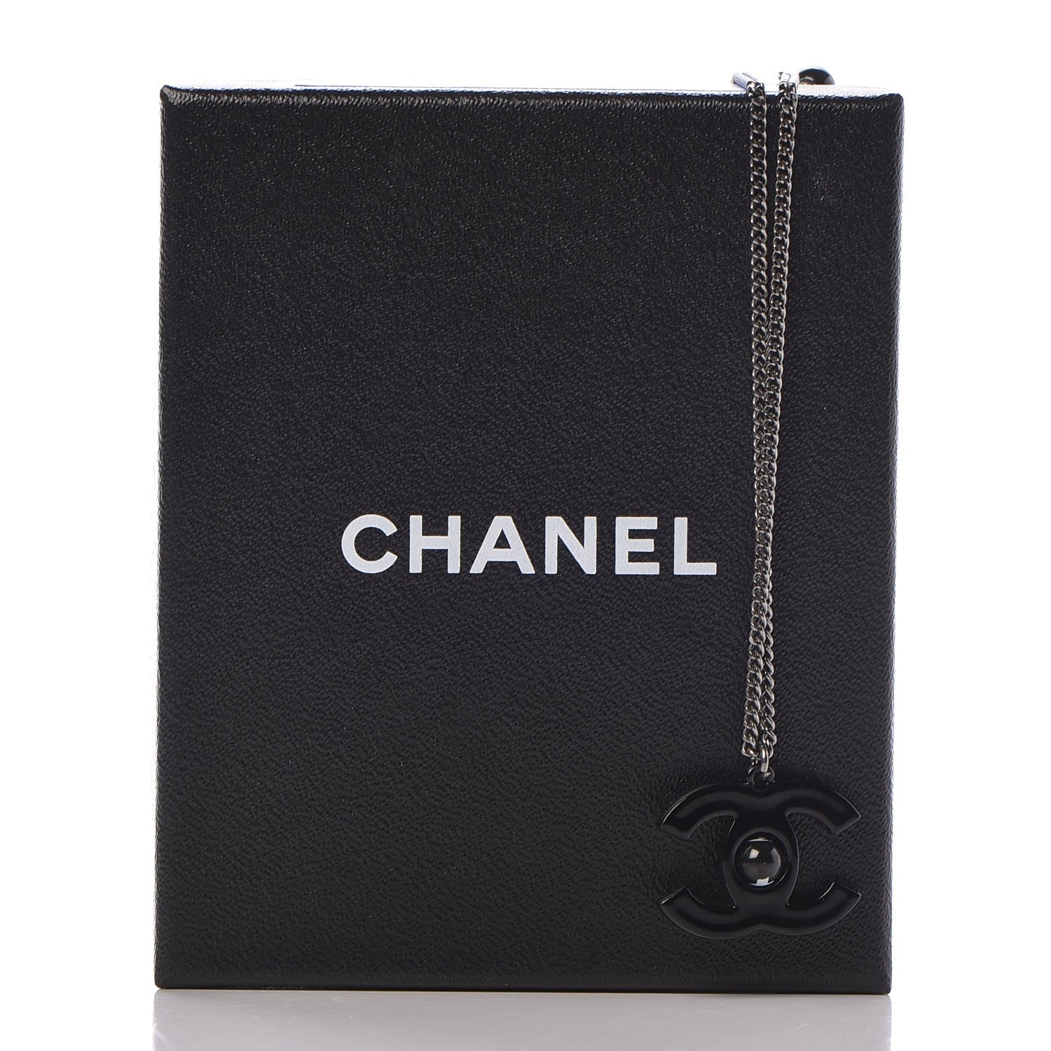 Chanel Enamel CC Camellia Necklace Black 7 of 7