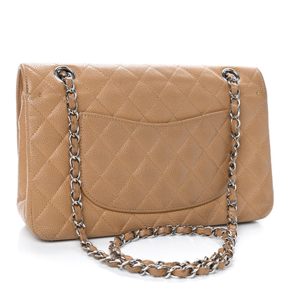 Chanel Caviar Quilted Medium Double Flap Beige 3 of 18