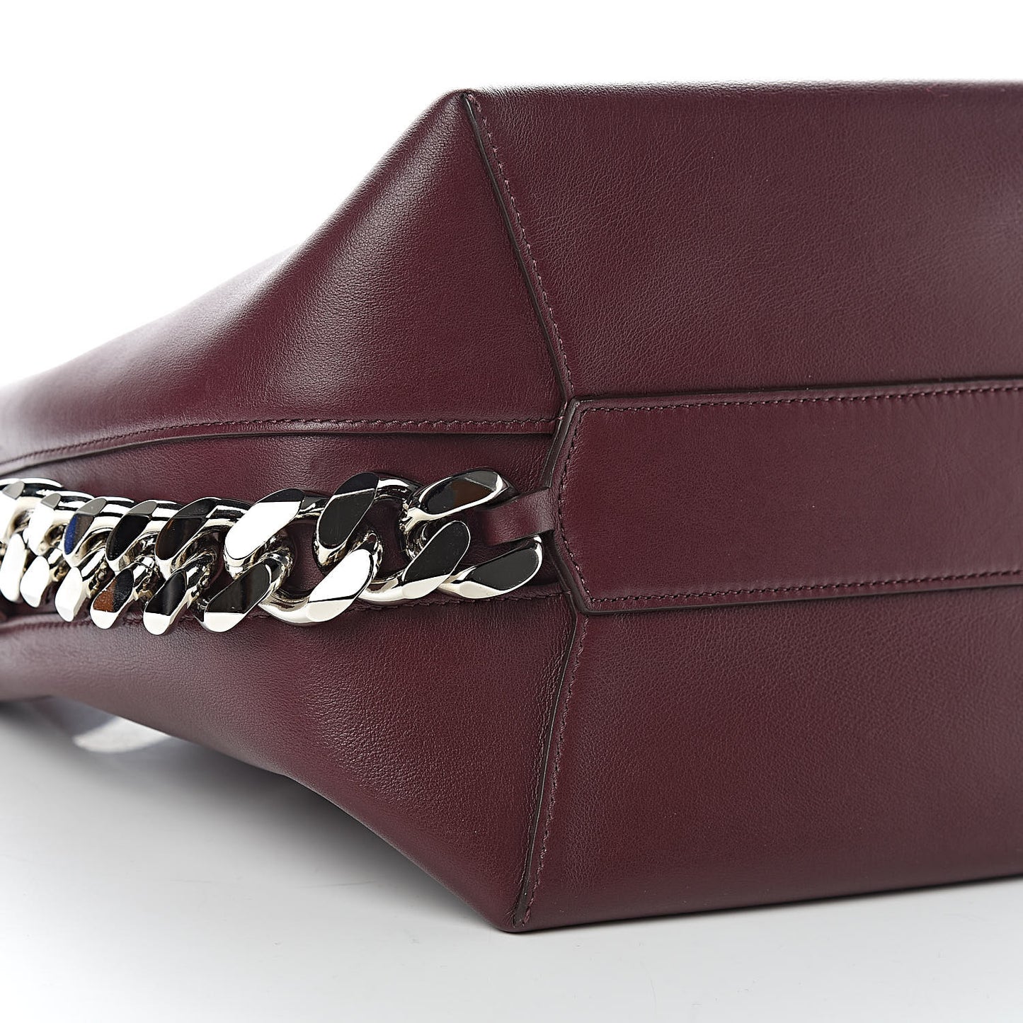 Calfskin Infinity Bucket Bag Oxblood