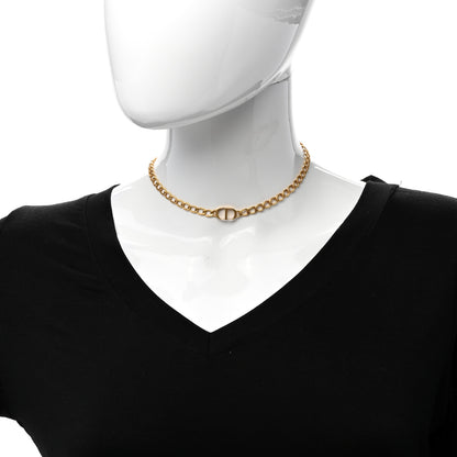 Christian Dior Metal Petit CD Choker Necklace Gold 2 of 4