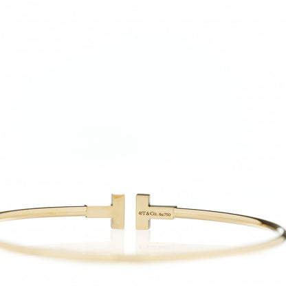 Tiffany 18K Yellow Gold Narrow T Wire Bracelet 3 of 3