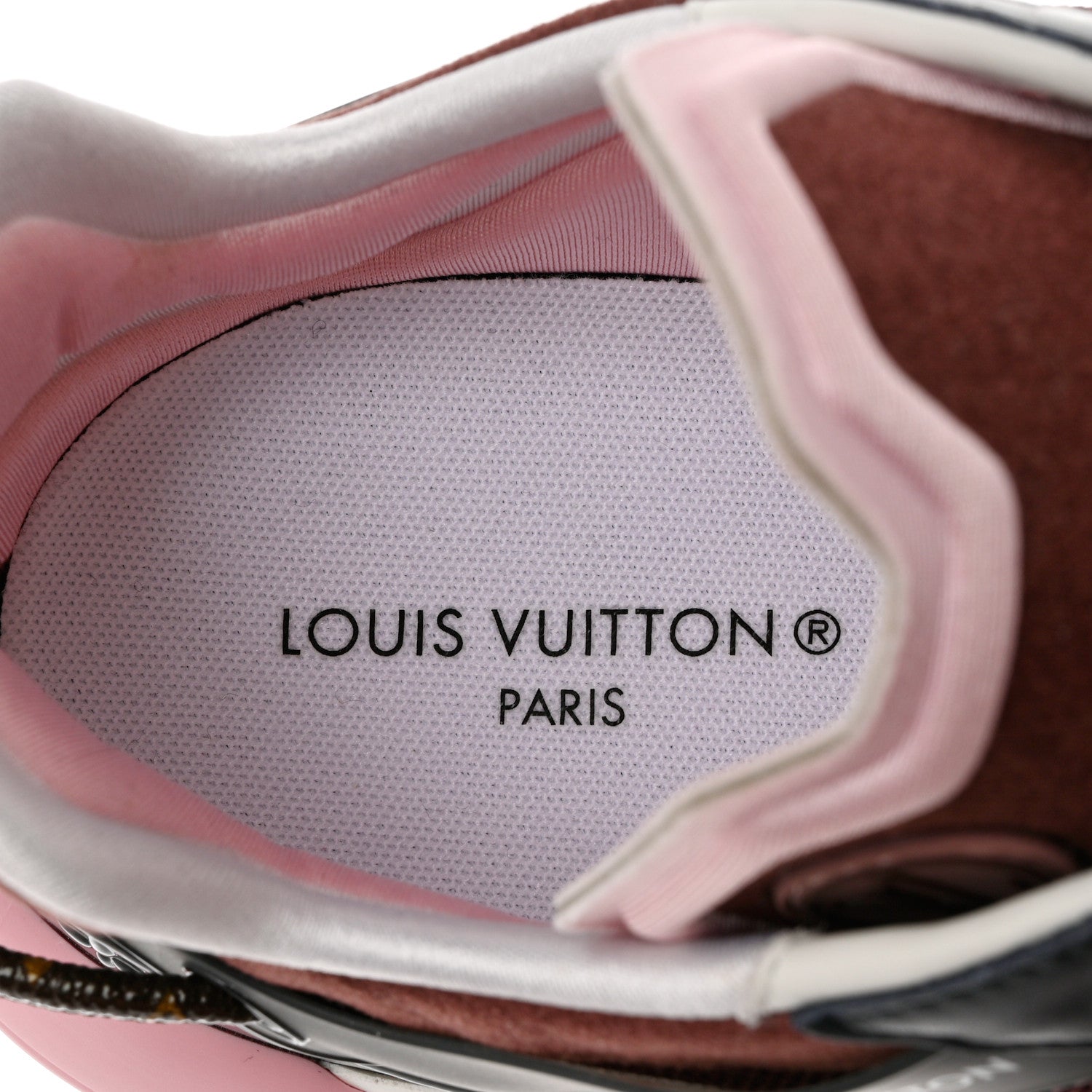Louis Vuitton Mix Materials Suede Calfskin Run 55 Sneakers 41 Burgundy 7 of 10