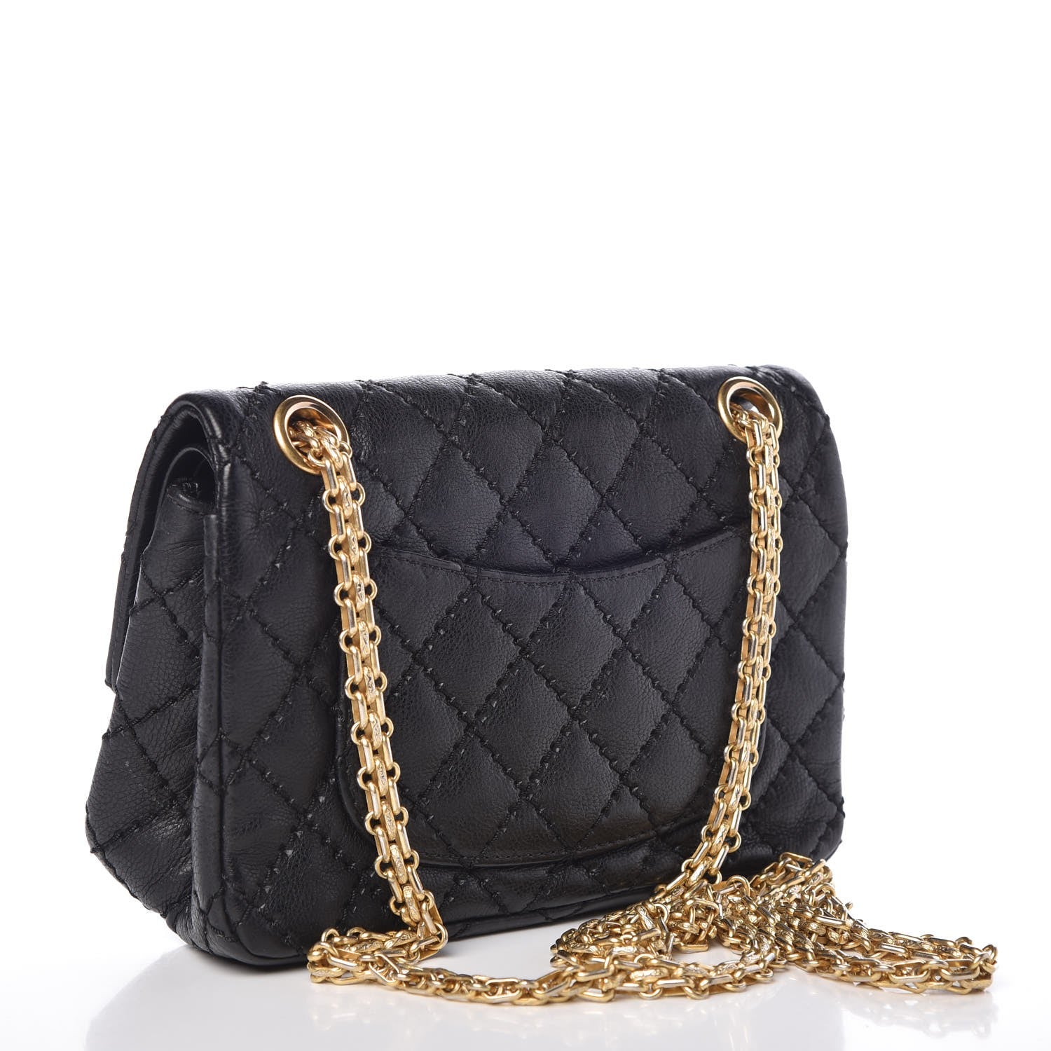 Chanel Aged Calfskin Quilted 2.55 Reissue 224 Flap Black 4 of 9