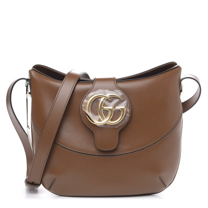 Gucci Boarded Plutone Calfskin Medium Arli Shoulder Bag Nocciola 1 of 9