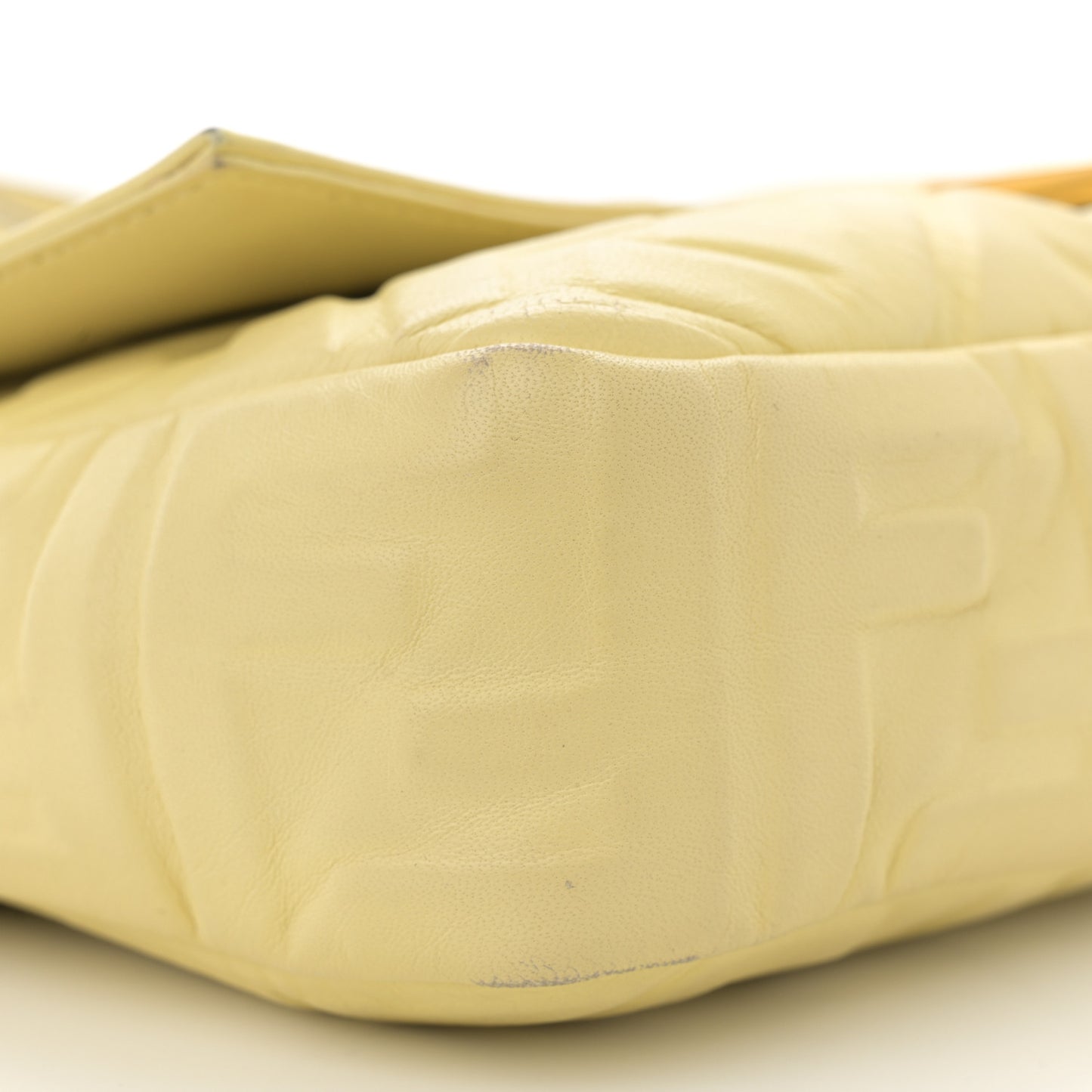 Nappa FF 1974 Embossed Large Baguette Banana