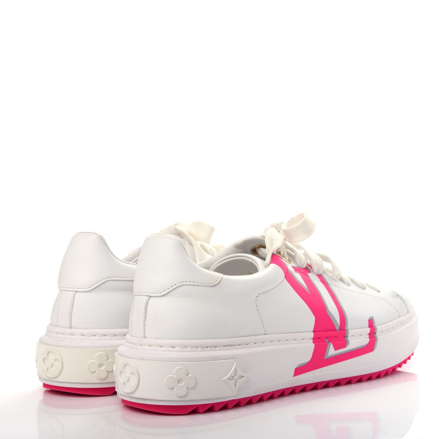 Monogram Time Out Sneakers 38.5 White Rose