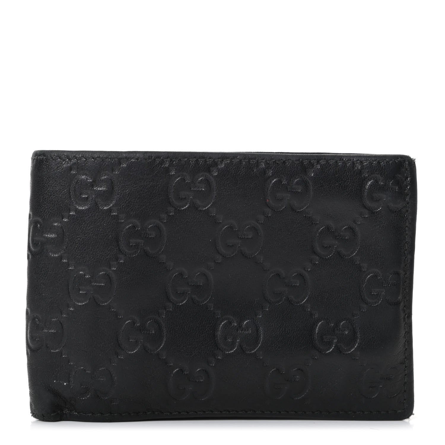 Gucci Guccissima Bi-Fold Wallet Black 1 of 7