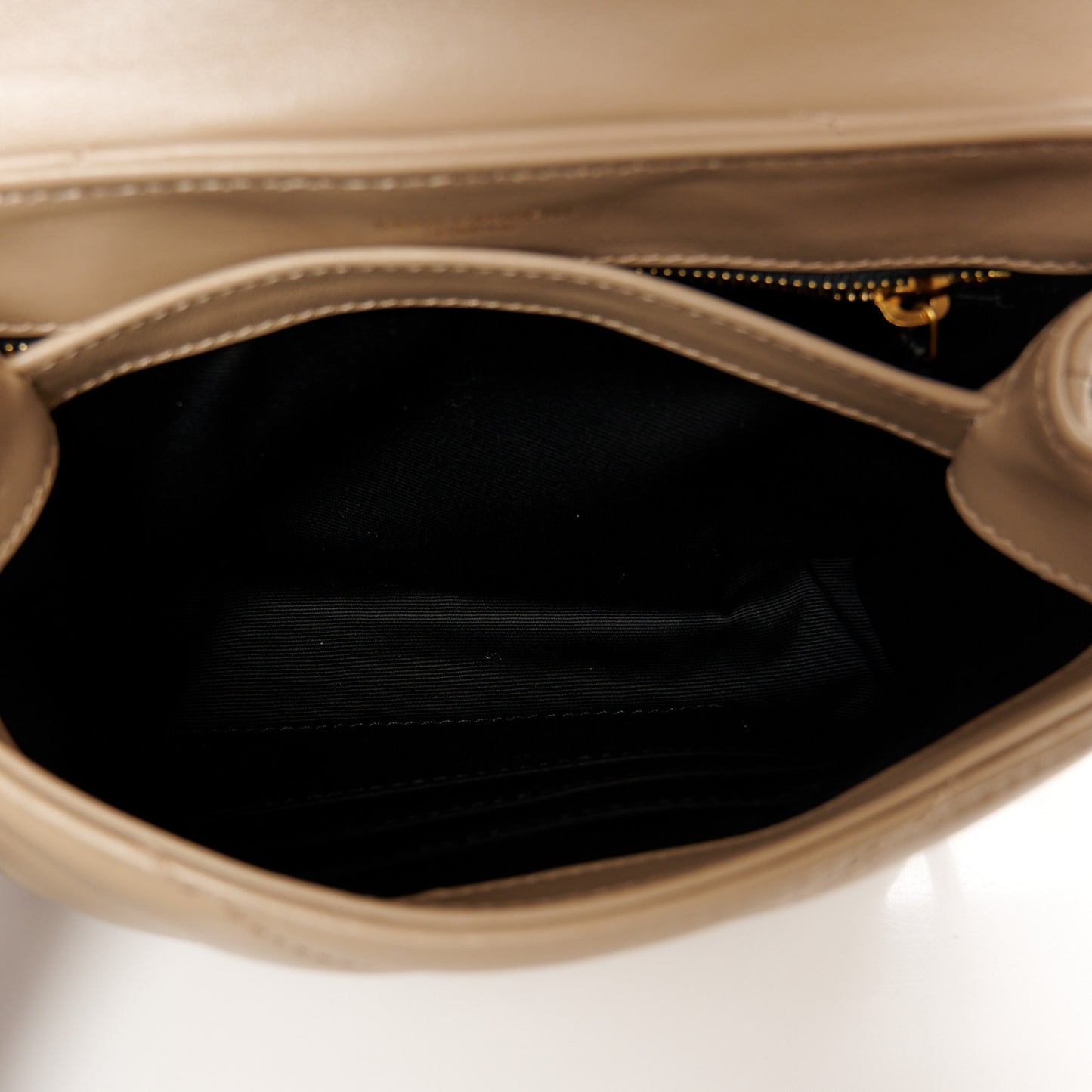 Calfskin Y Quilted Monogram Toy Loulou Crossbody Bag Dark Beige