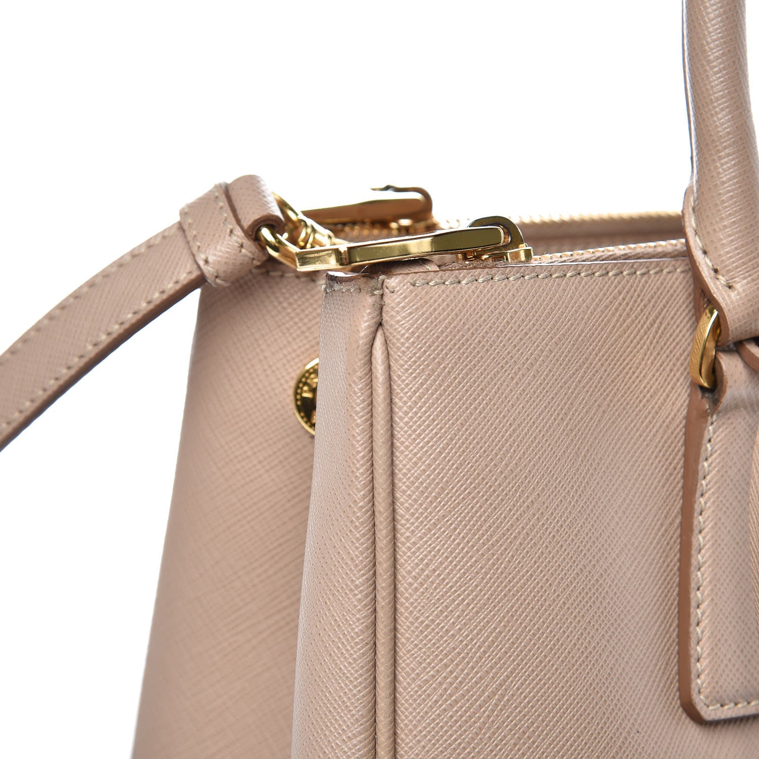 Prada Saffiano Small Galleria Double Zip Tote Cammeo 12 of 13