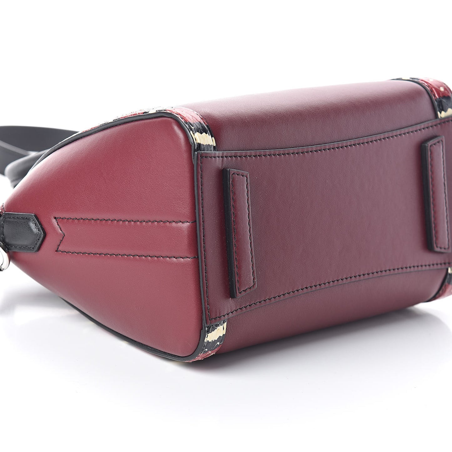 Smooth Calfskin Ayers Mini Bi-Color Antigona Wine Black