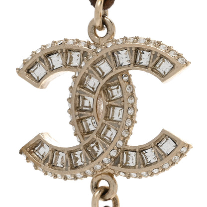Chanel Pearl Baguette Crystal CC Long Necklace Gold 4 of 8