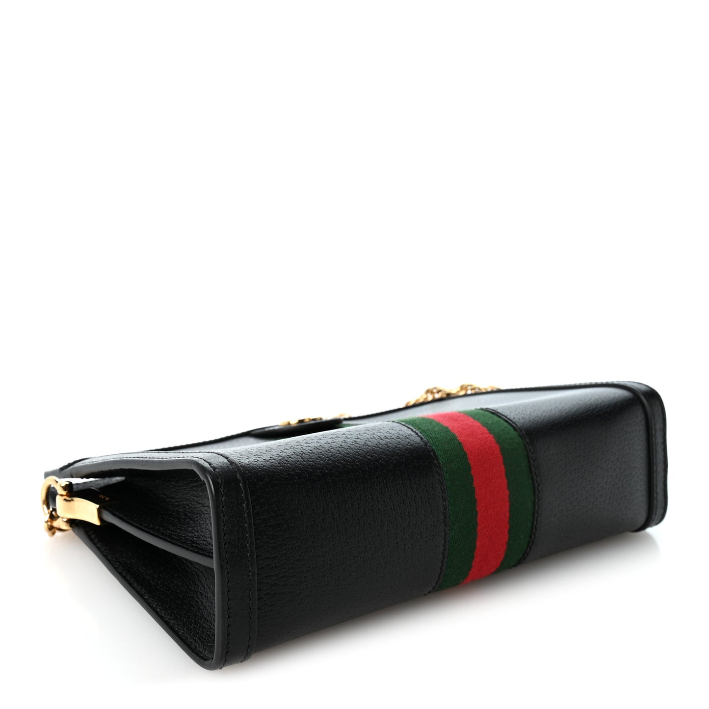 Calfskin GG Web Small Ophidia Chain Shoulder Bag Black