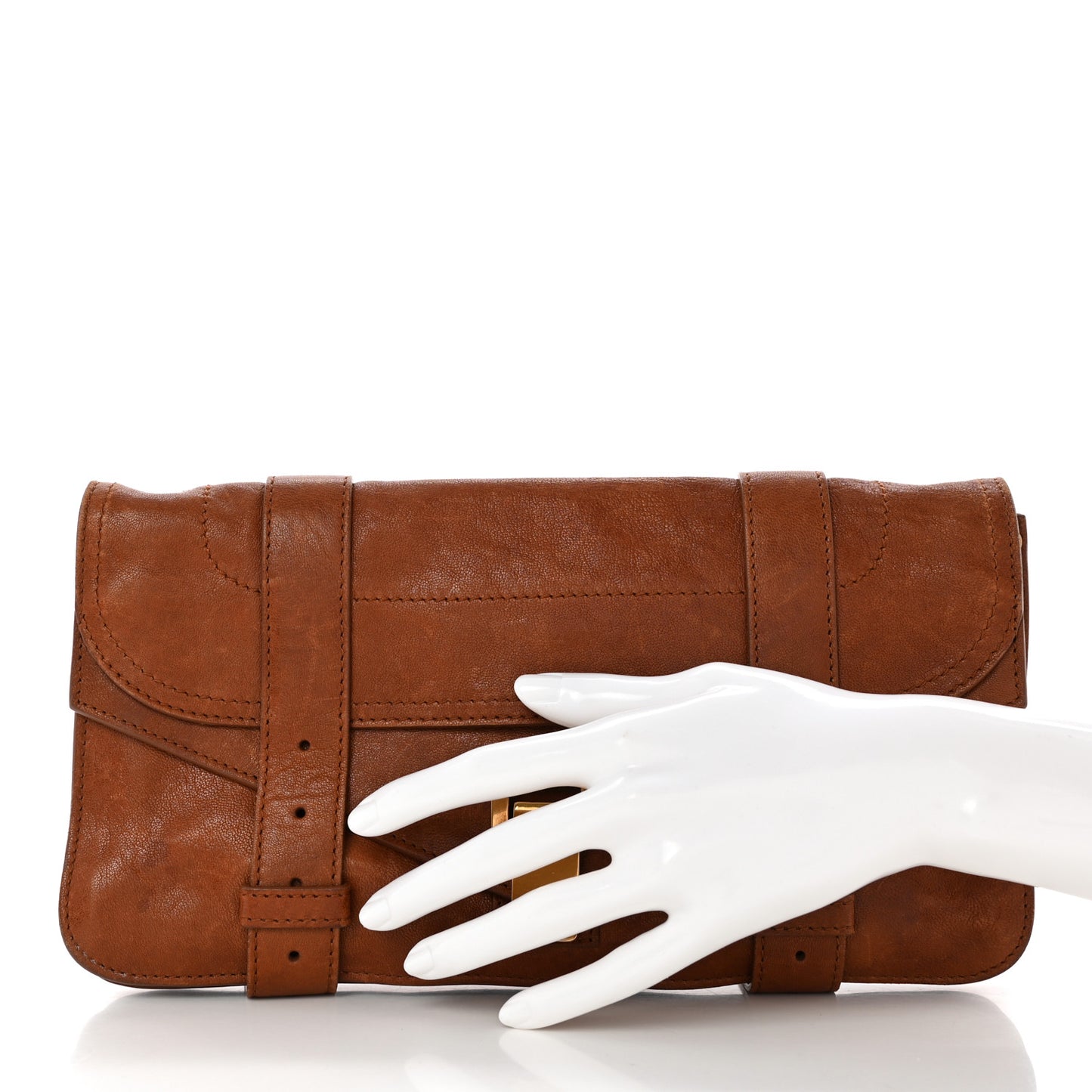 Lambskin PS1 Pochette Clutch Saddle