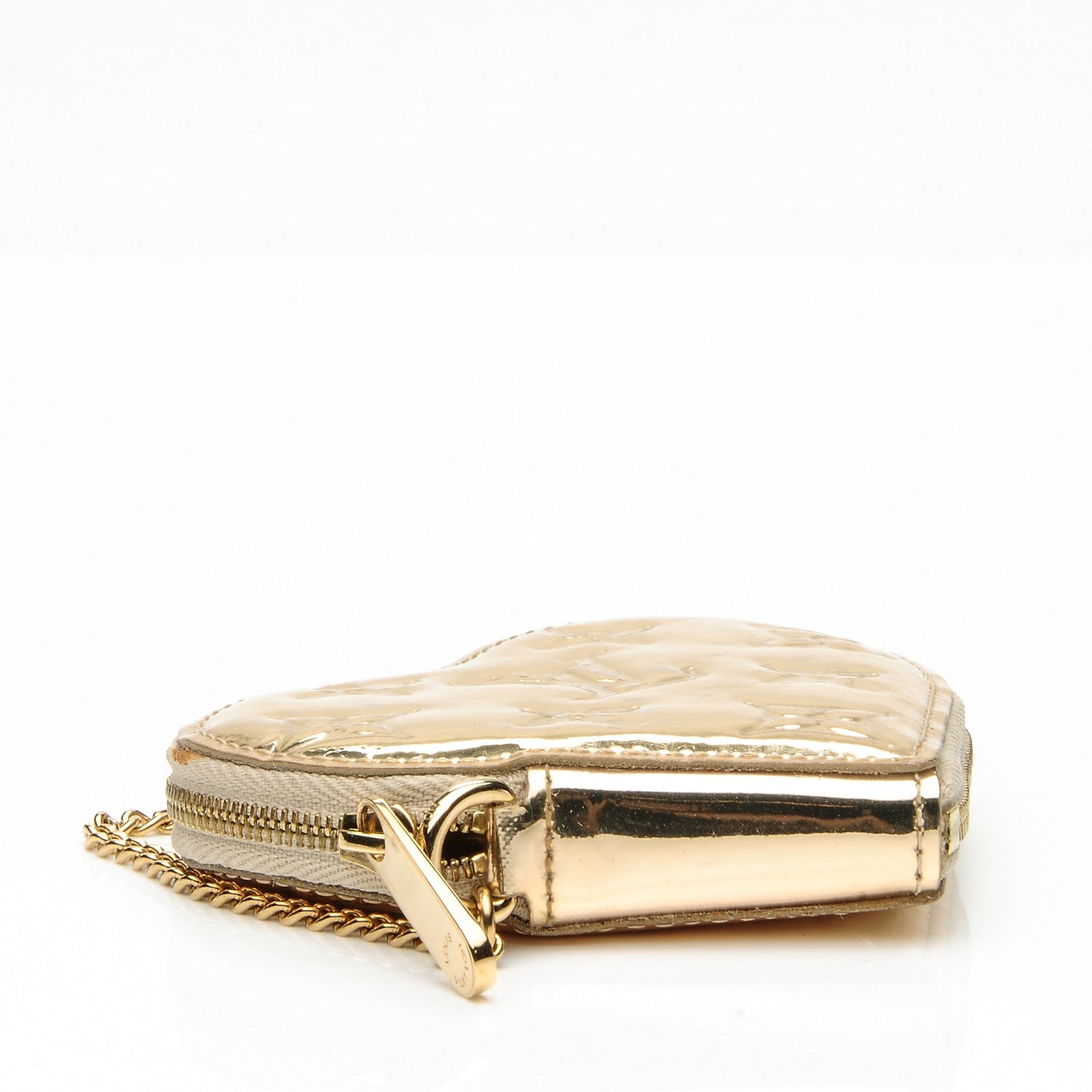 Louis Vuitton Monogram Miroir Heart Coin Purse Gold 4 of 7