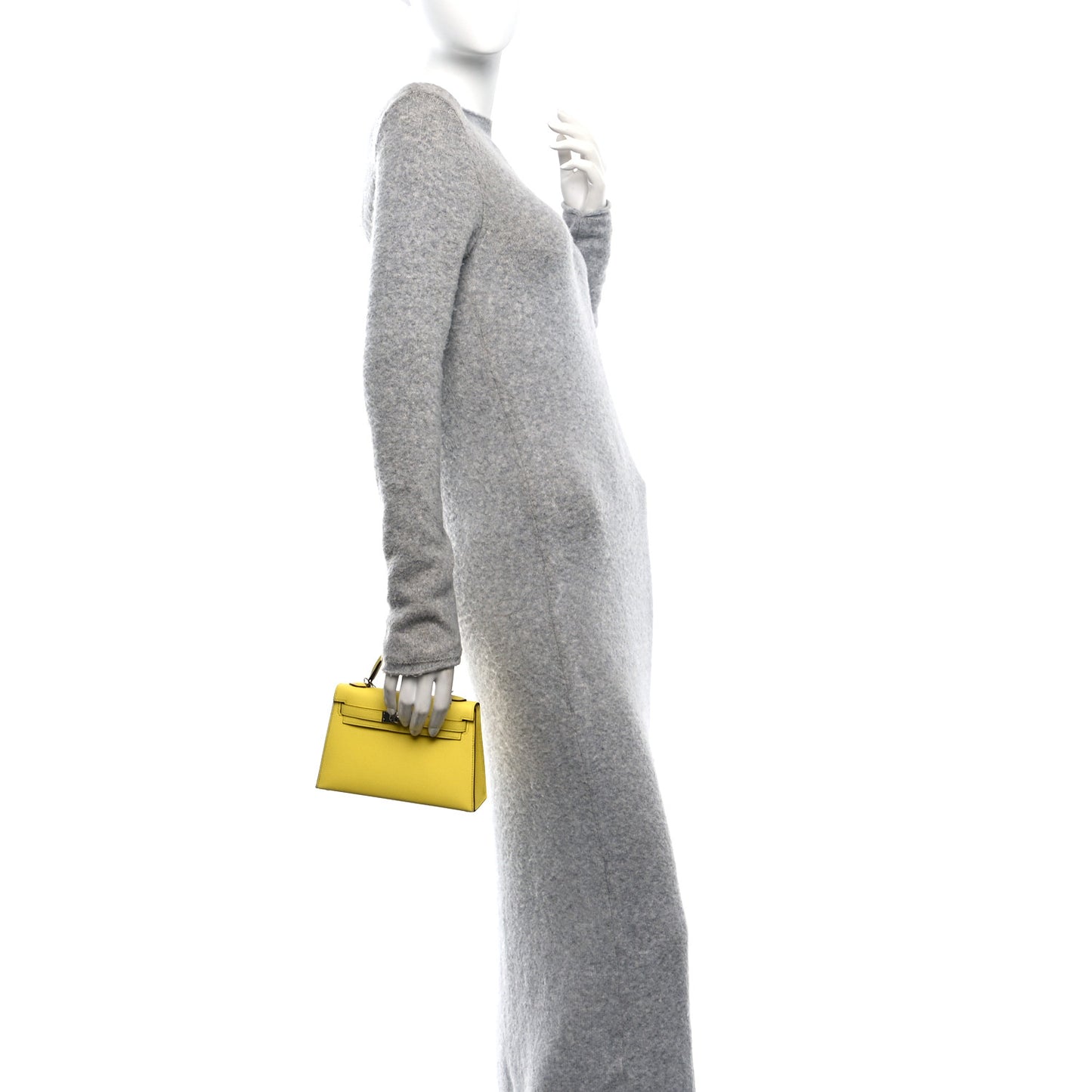 Epsom Mini Kelly Sellier 20 Jaune Citron