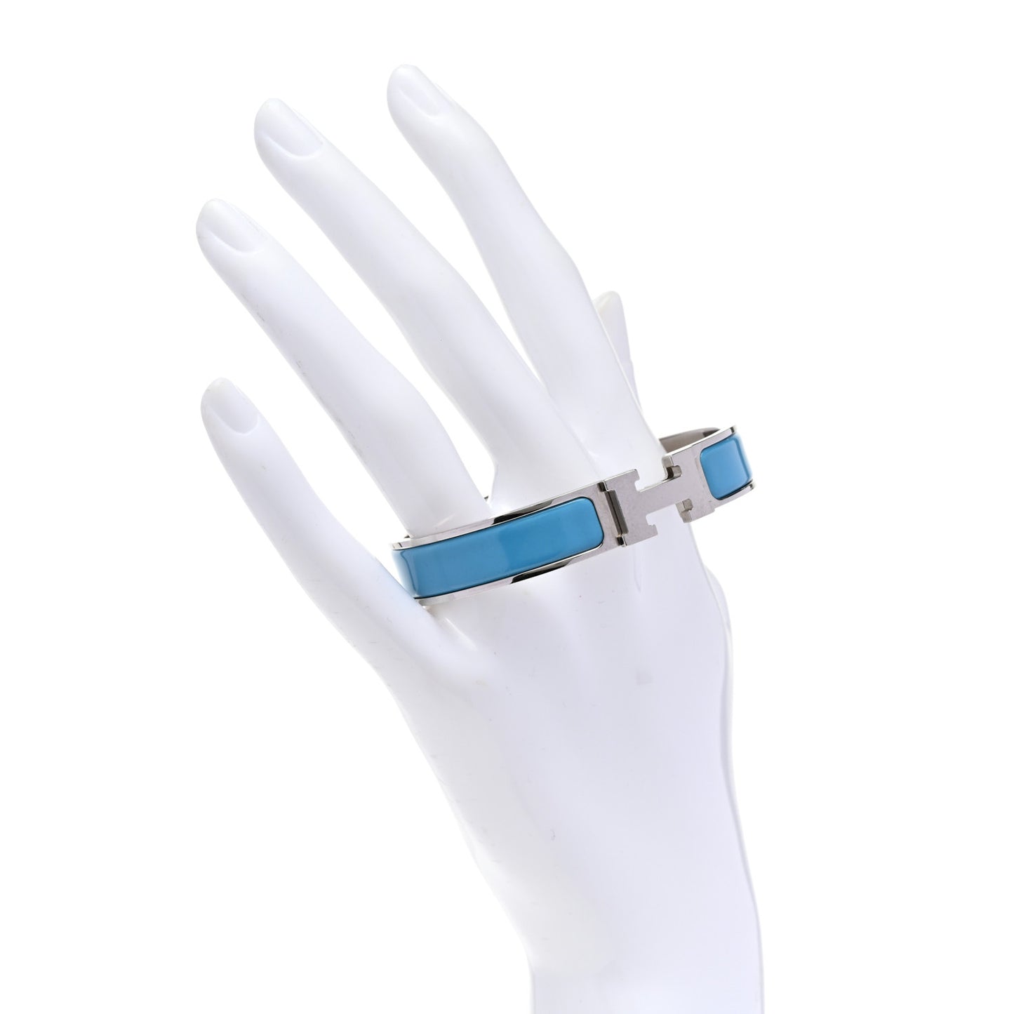 Enamel Narrow Clic Clac H Bracelet GM Blue Jean