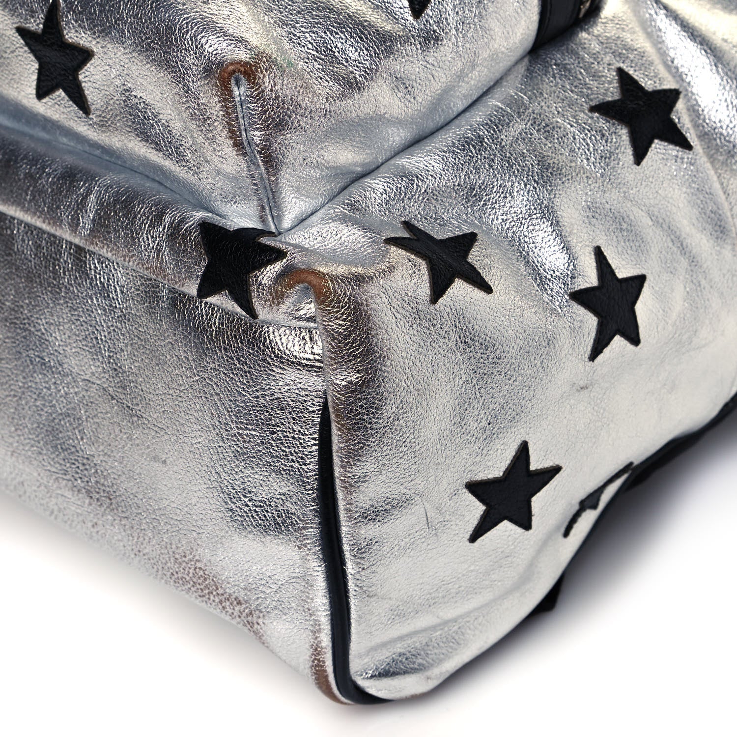 Saint Laurent Metallic Buffalo Star Hunting Backpack Silver Black 7 of 11