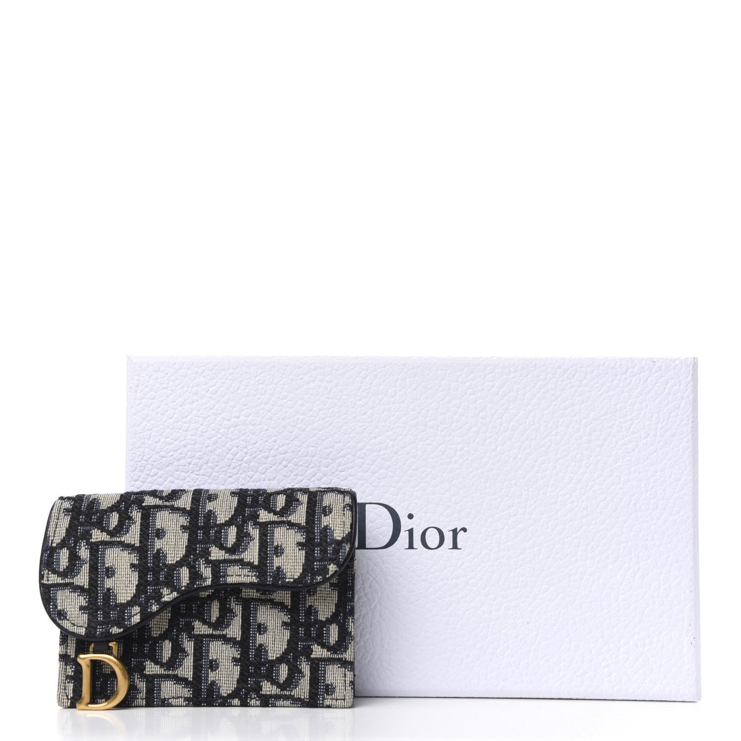 Oblique Saddle Card Holder Blue