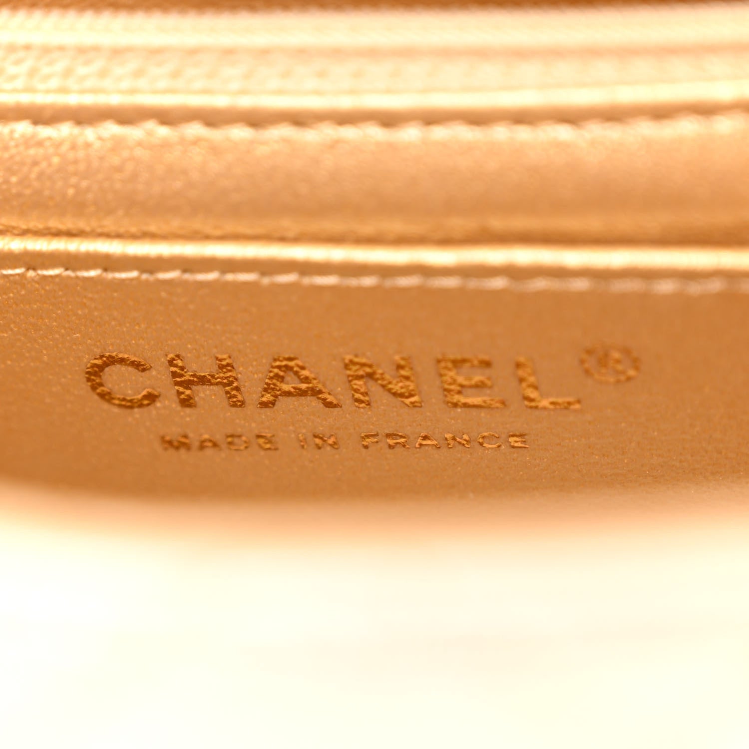 Chanel Metallic Lambskin Quilted Mini Square Flap Gold 6 of 10