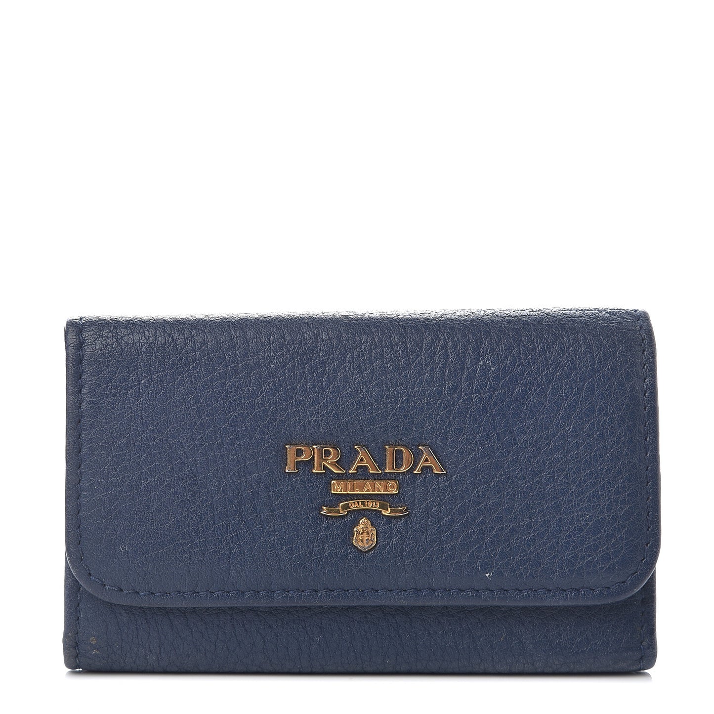 Vitello Grain 6 Key Holder Inchiostro