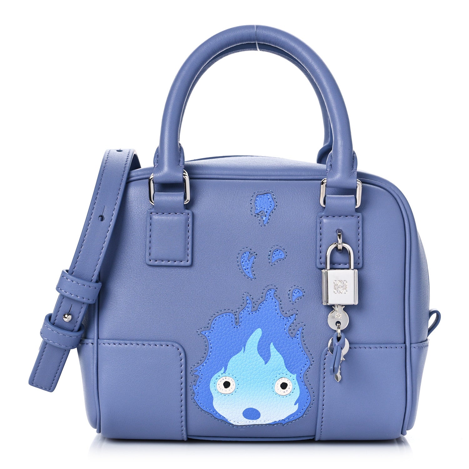 Loewe X HOWLS MOVING CASTLE Satin Calfskin Calcifer Amazona 16 Blueberry 1 of 8