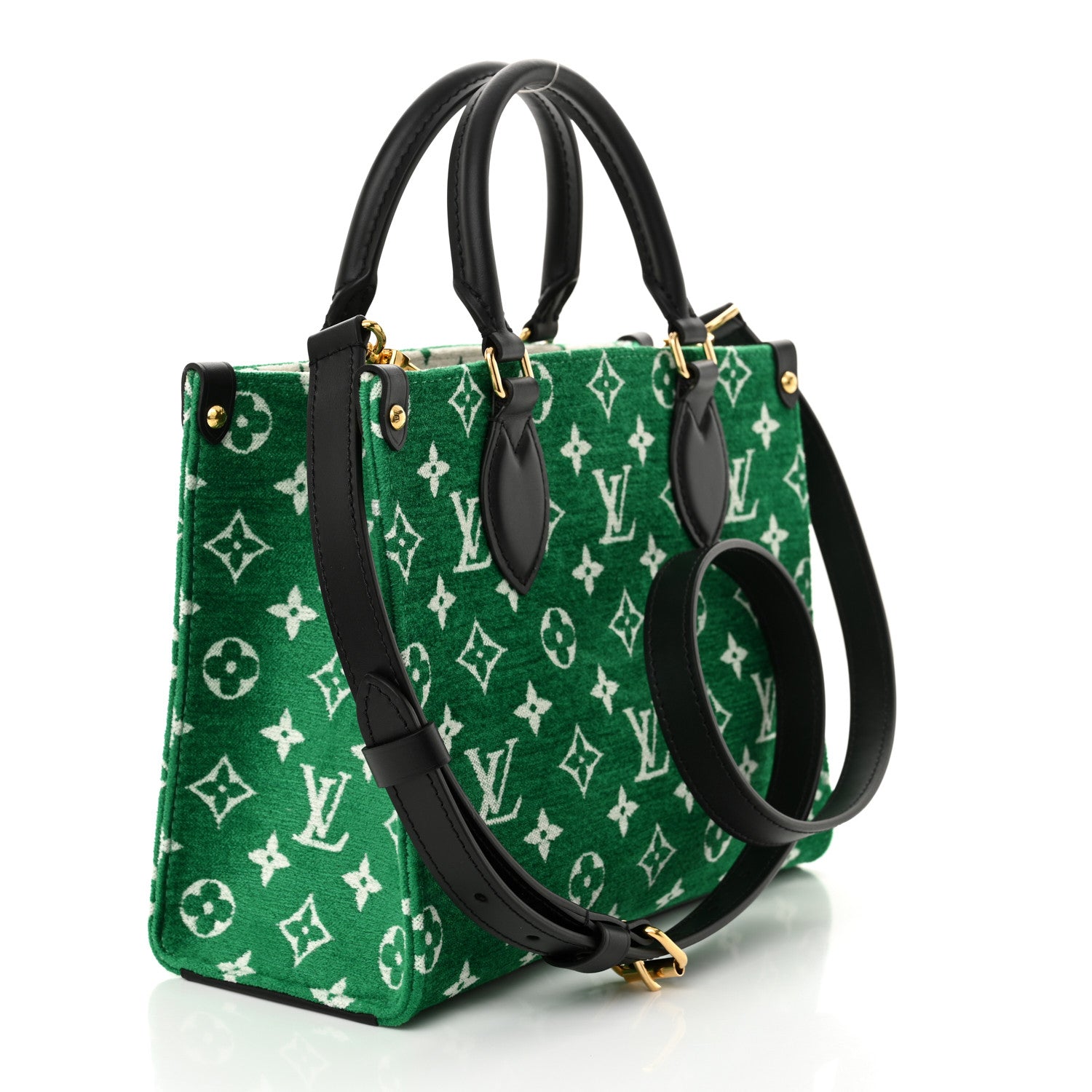 Louis Vuitton Jacquard Velvet Monogram Onthego PM Green 3 of 9