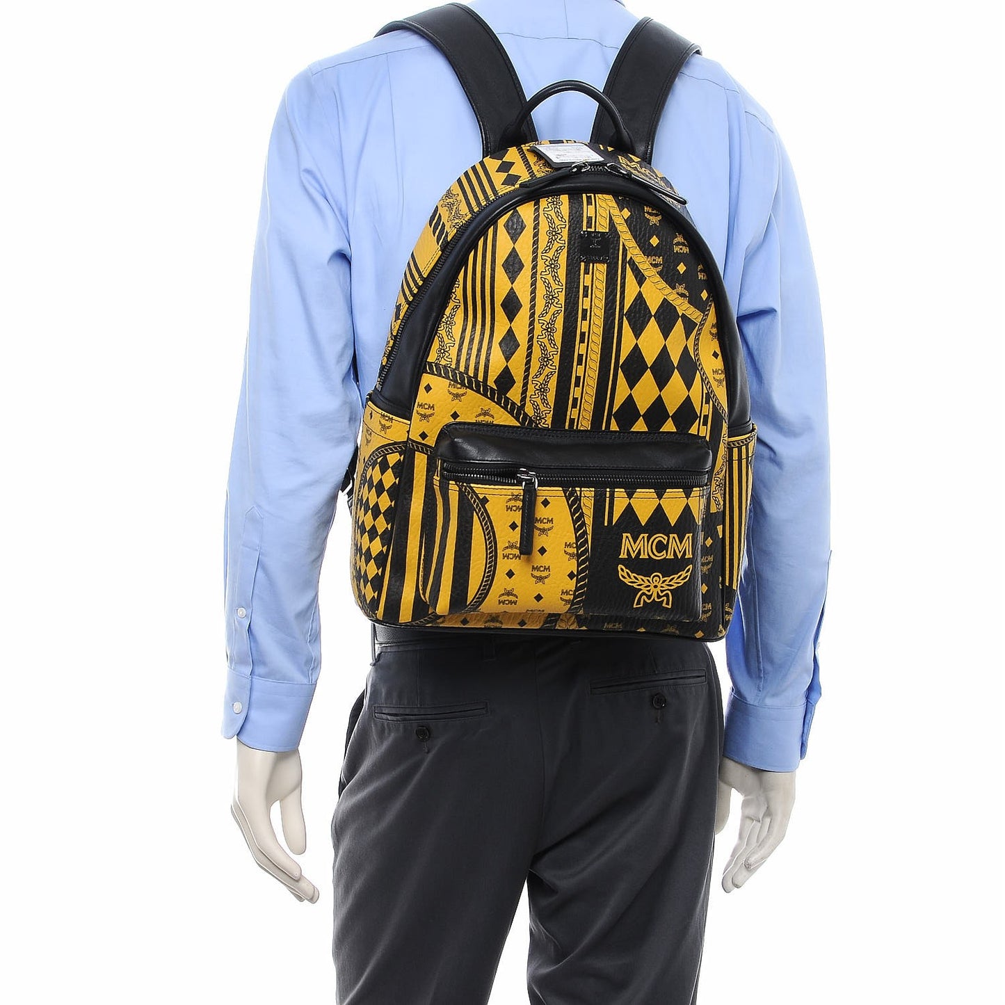 Visetos Baroque Print Medium Stark Backpack Black Sahara