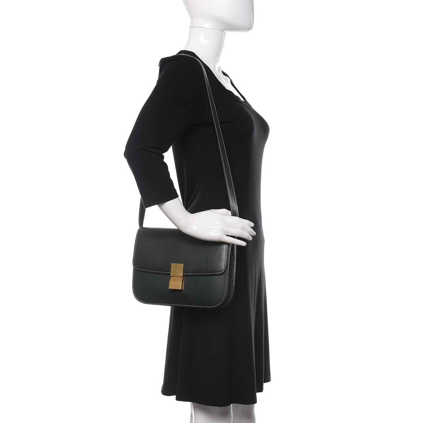 Box Calfskin Medium Classic Box Flap Bag Amazone