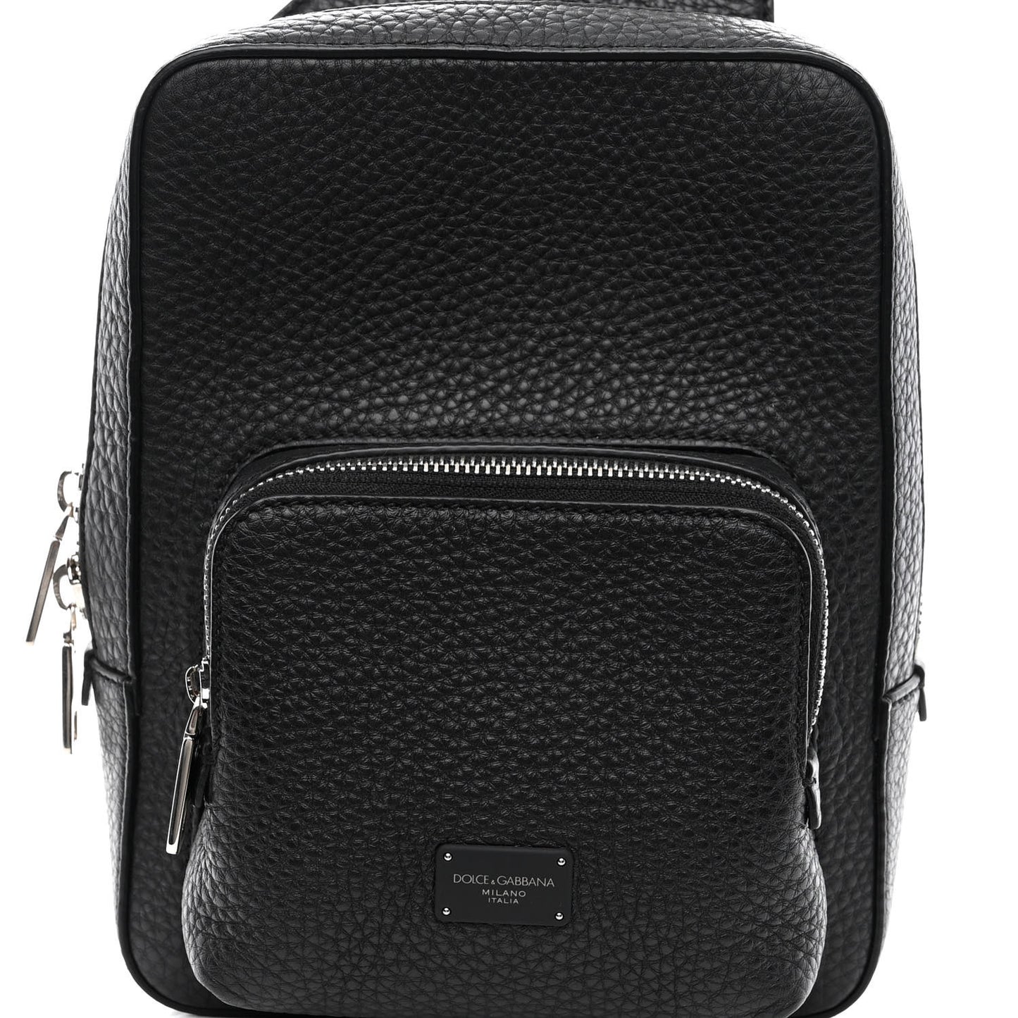 Hammered Calfskin Palermo Zaino Backpack Black