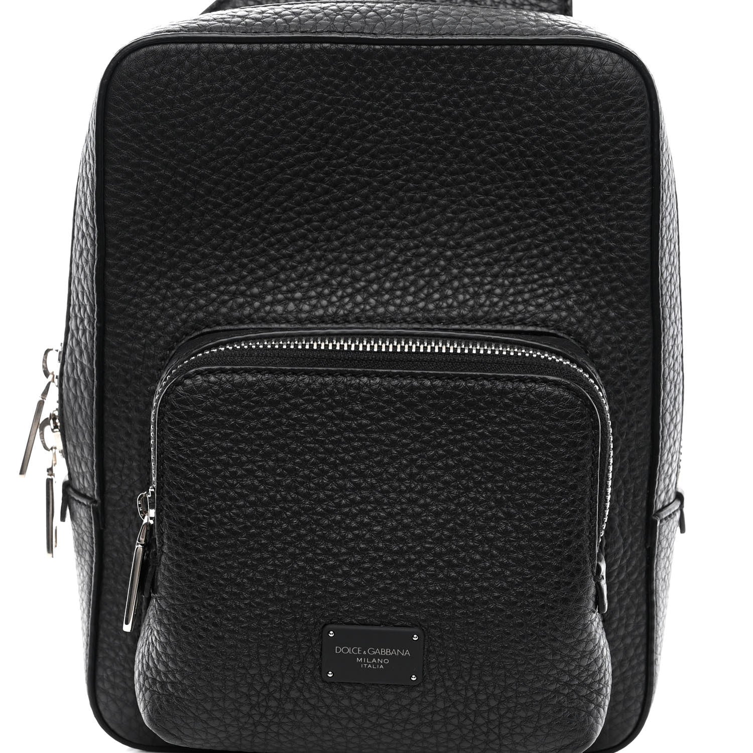 Dolce & Gabbana Hammered Calfskin Palermo Zaino Backpack Black 8 of 10