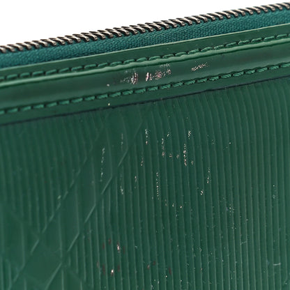Burberry Patent Check Embossed Large Zip Around Wallet Veridian Green 8 of 10