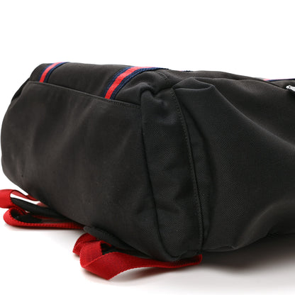Gucci Techno Canvas Web Double Buckle Backpack Black 9 of 9