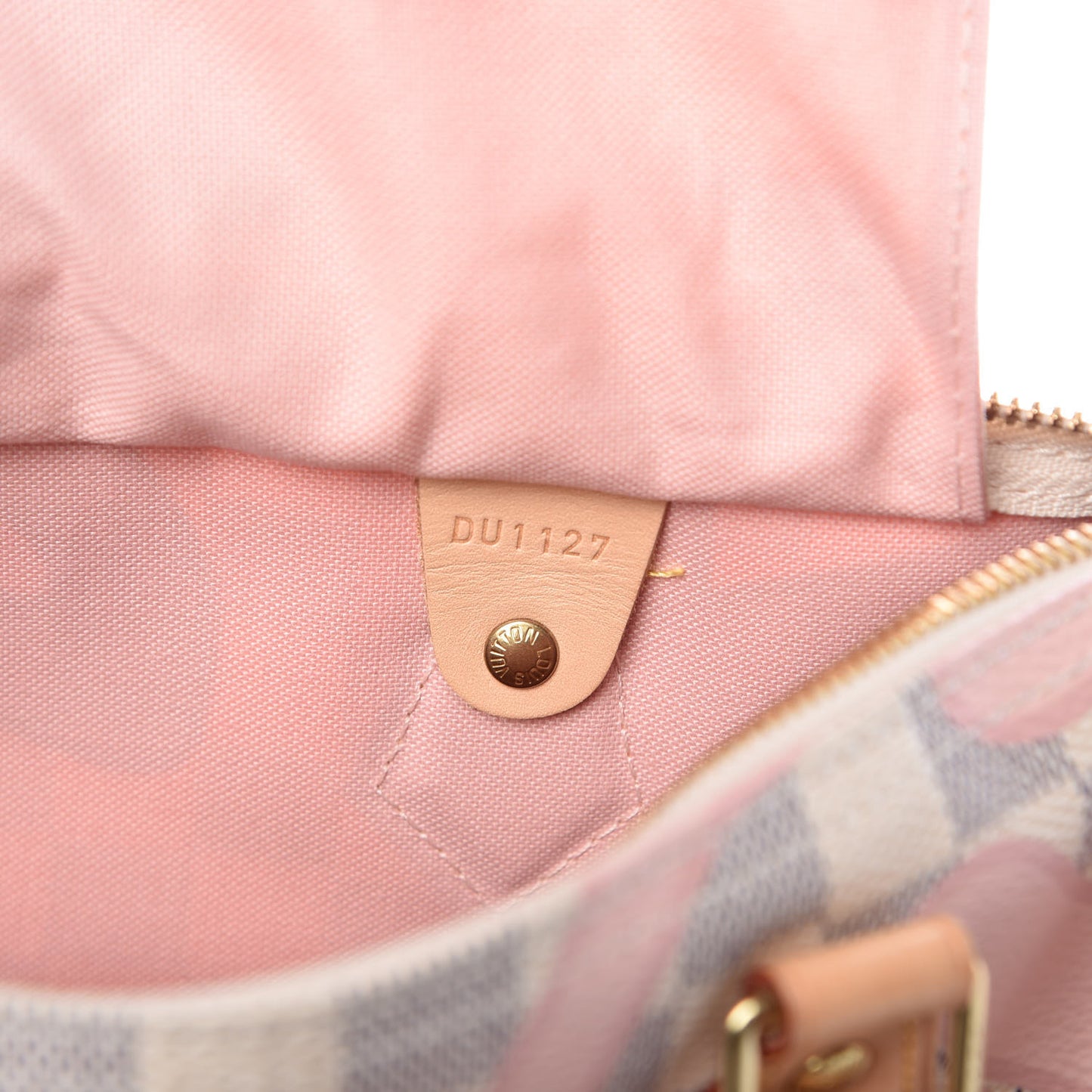 Damier Azur Tahitienne Speedy Bandouliere 30 Rose Ballerine
