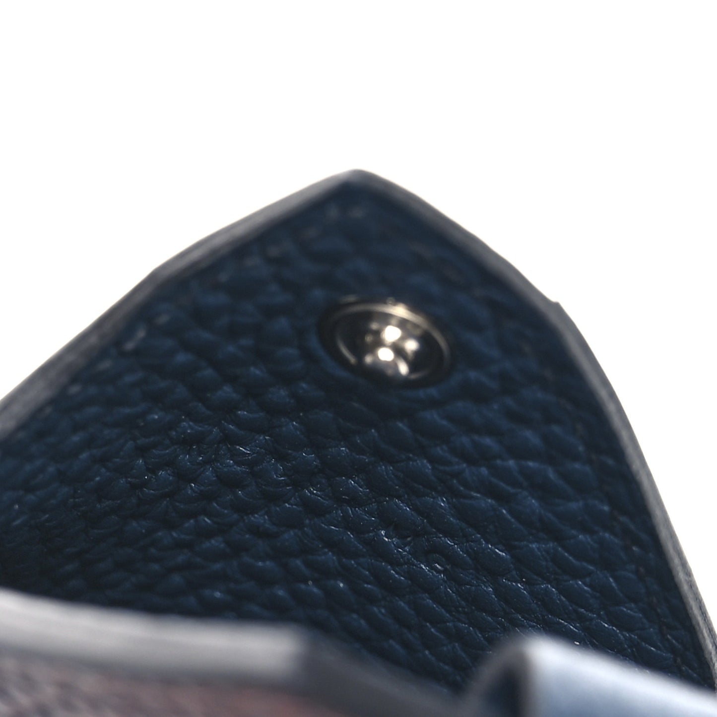 Togo Swift Taurillon Clemence Endless Road Luggage Tag Bleu De Prusse