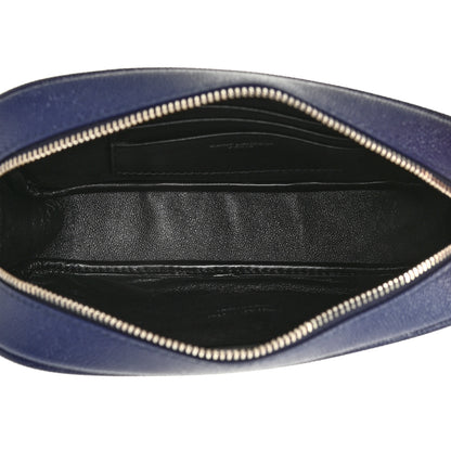 Saint Laurent Grain De Poudre Matelasse Monogram Mini Lou Camera Bag Denim 5 of 12