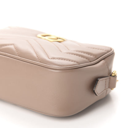 Gucci Calfskin Matelasse Mini GG Marmont Chain Shoulder Bag Porcelain Rose 7 of 11