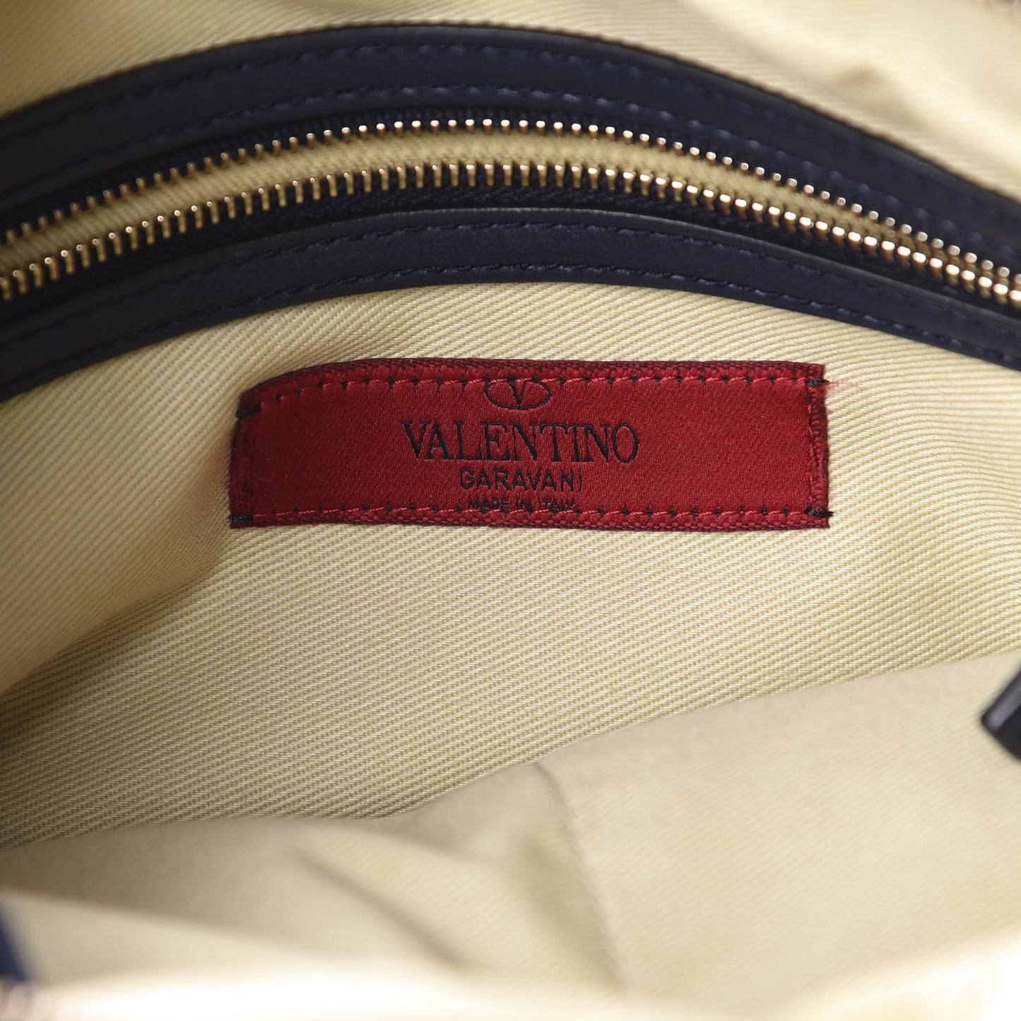 Vitello Rockstud Dome Satchel Marine