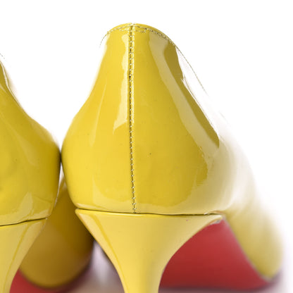 Christian Louboutin Patent Fifi 80 Pumps 37 Lemon 9 of 9